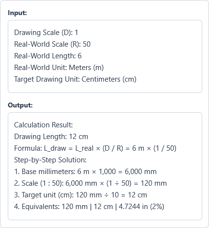 Scale Calculator Example