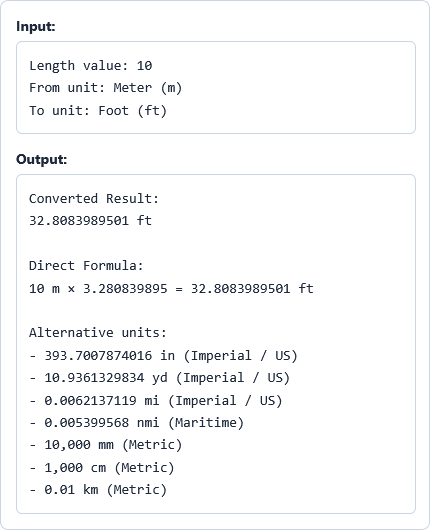 Length Converter Example