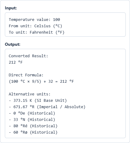 Temperature Converter Example